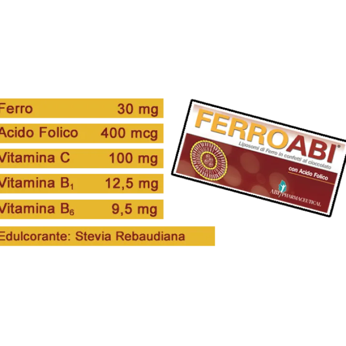 Abi Pharmaceutical Ferroabi 20 Confezioni Orosolubili Al Cioccolato