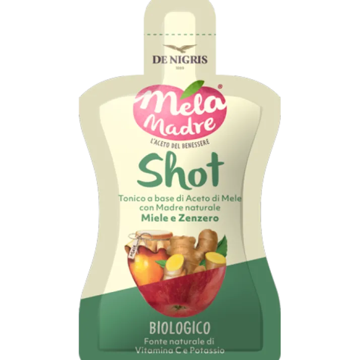 Aceto di Mela Madre Shot Miele e Zenzero De Nigris 30ml