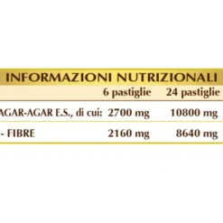 Agar-Agar-T Fibra Solubile Dr. Giorgini 180 Pastiglie