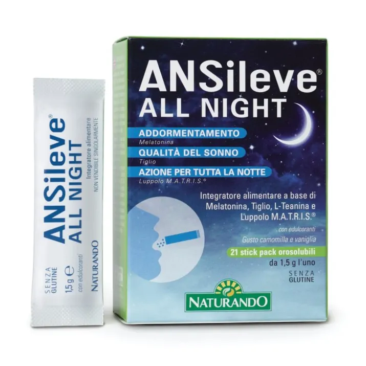 ANSileve® ALL NIGHT NATURANDO 21 Stick Pack