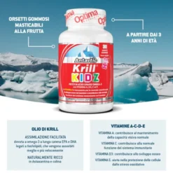 Antartic Krill® Kidz Vitamina D Optima Naturals 30 Caramelle