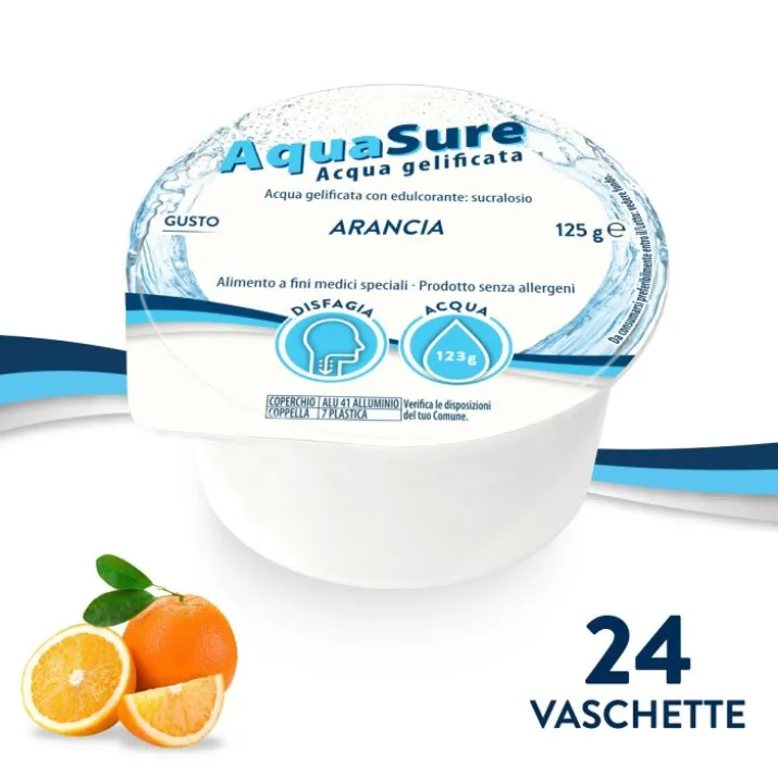 AquaSure Acqua Gelificata Gusto Arancia 24x125g