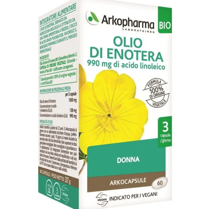Arkocapsule Olio Enotera Bio Arkopharma 60 Capsule