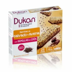 Barrette Crusca D'Avena con Semi di Chia Dukan 3 Pezzi