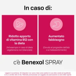 Benexol Spray Integratore Alimentare Vitamina B12 Alto Dosaggio 15ml
