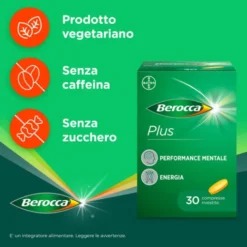 Berocca Plus Vitamine Minerali, Energia e Concentrazione 30 Cpr