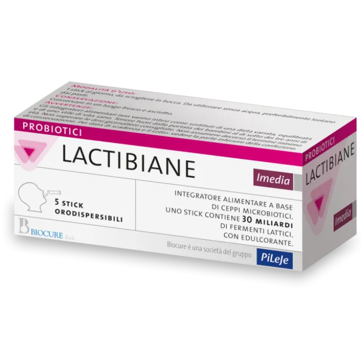 Biocure Lactibiane Imedia Integratore Alimentare 5 Stick