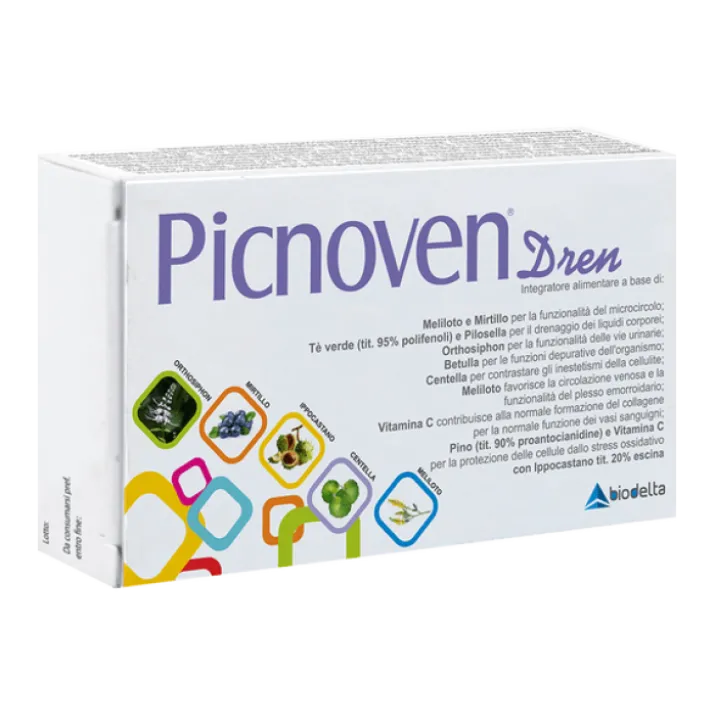 Biodelta Picnoven Dren Integratore Alimentare Senza Glutine 50 Compresse