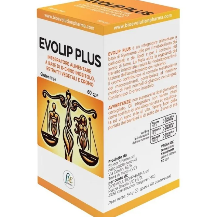 Bioevolution Evolip Plus Integratore Metabolismo Carboidrati Lipidi