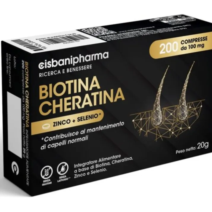 Biotina Cheratina Cisbani Pharma 200 Compresse Da 100mg
