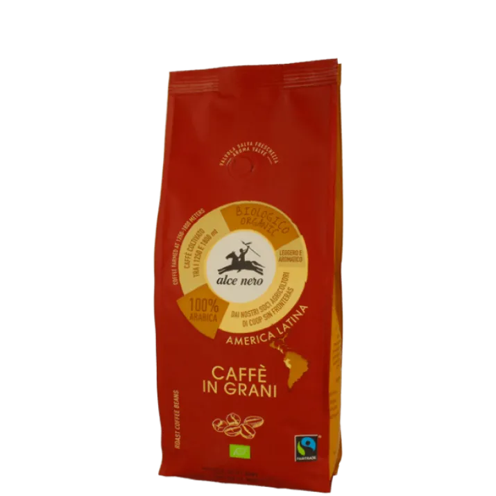 Caffe 100% Arabica In Grani Biologico Alce Nero 500g