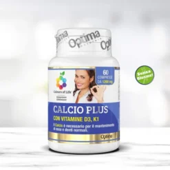 Calcio Plus Con Vitamine D3 E K1 Colours Of Life Optima Naturals 60 Compresse