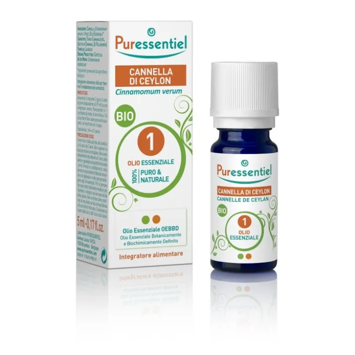 Cannella Di Ceylon Bio 1 Olio Essenziale Puressentiel 5ml