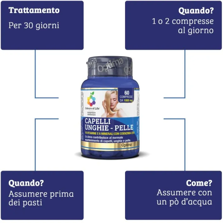 Capelli-Unghie-Pelle Colours Of Life® Optima Naturals 60 Compresse