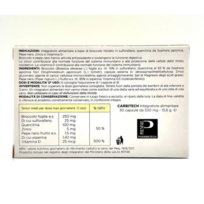 Carbitech Piemme Pharmatech 30 Capsule