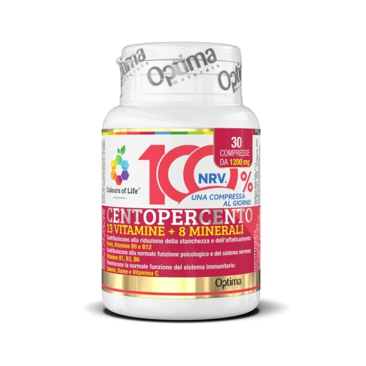 Centopercento 13 Vitamine + 8 Minerali Colours Of Life® Optima Naturals 30 Compresse
