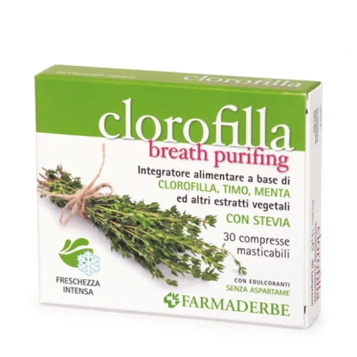 Clorofilla Farmaderbe 30 Compresse Masticabili