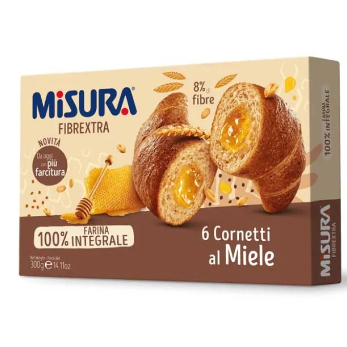 Cornetti Fibre Extra Al Miele Misura® 300g