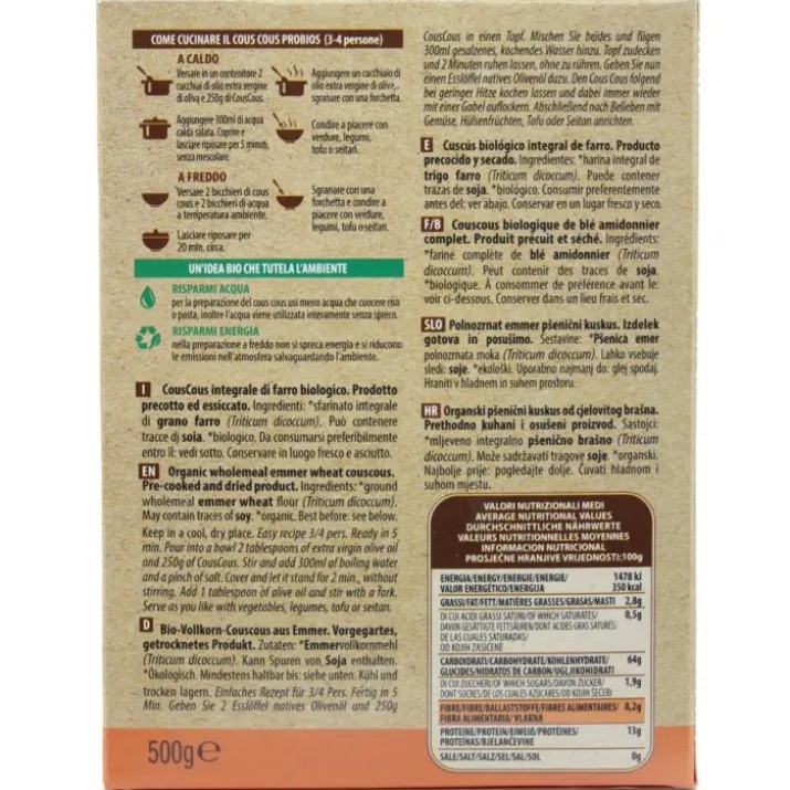Cous Cous Farro Integrale Probios 500g
