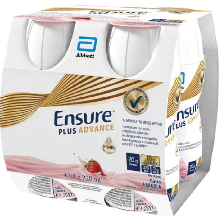 Ensure Plus Advance Fragola Abbott 4x220ml