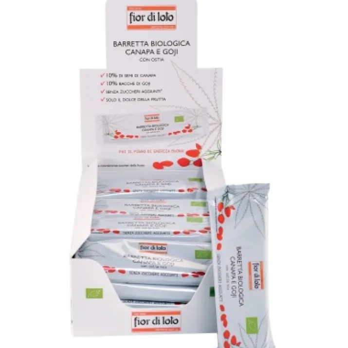 Fior Di Loto Barretta Canapa E Goji Bio Senza Zucchero 40g
