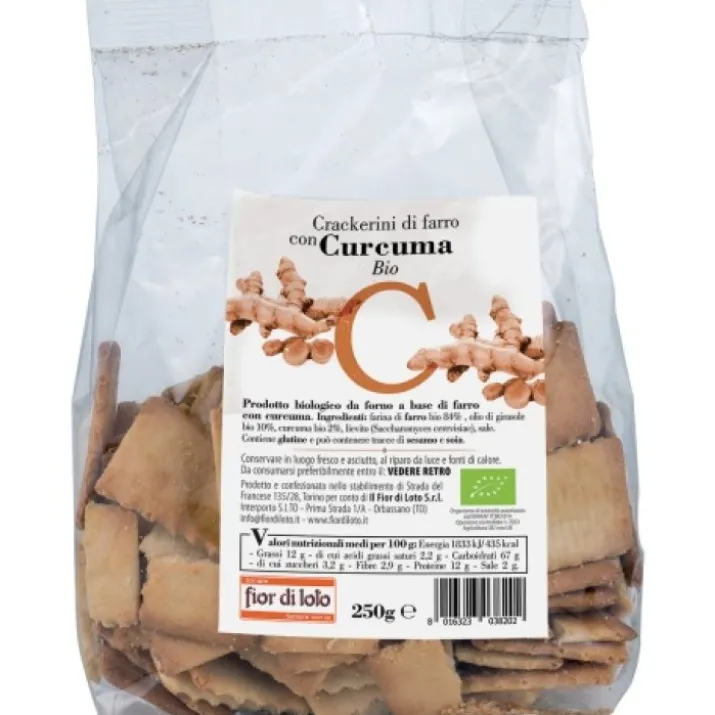 Fior Di Loto Crackerini Farro Con Curcuma Biologico 250g