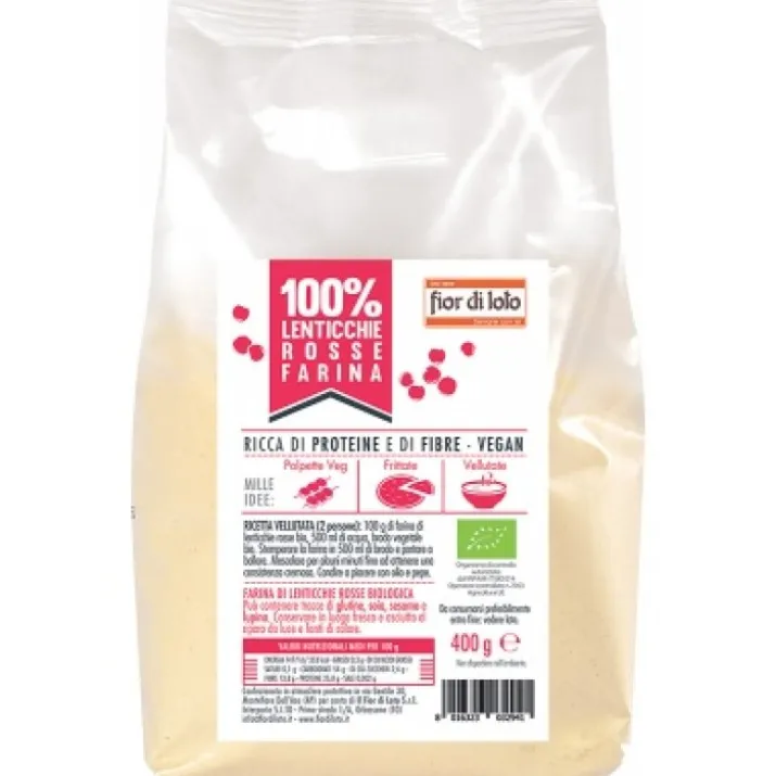 Fior Di Loto Farina Di Lenticchie Rosse Biologico 400g