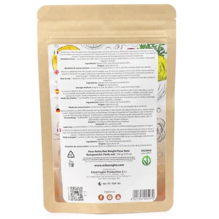 FRASSINO MANNA POLVERE ERBAVOGLIO 100g
