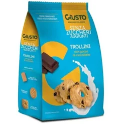 GIUSTO FROLLINI con gocce di cioccolato SENZA ZUCCHERI AGGIUNTI 350g