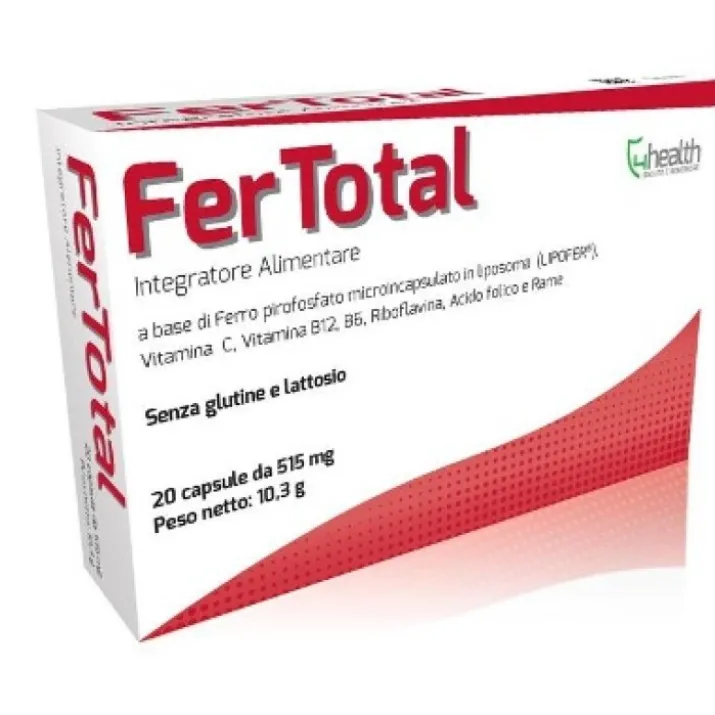 4 Health Fertotal Integratore Alimentare Senza Glutine 20 Capsule