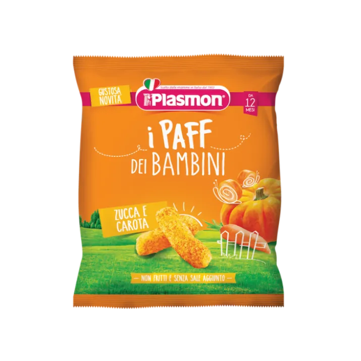 I Paff Dei Bambini Gusto Zucca E Carota Plasmon 15g