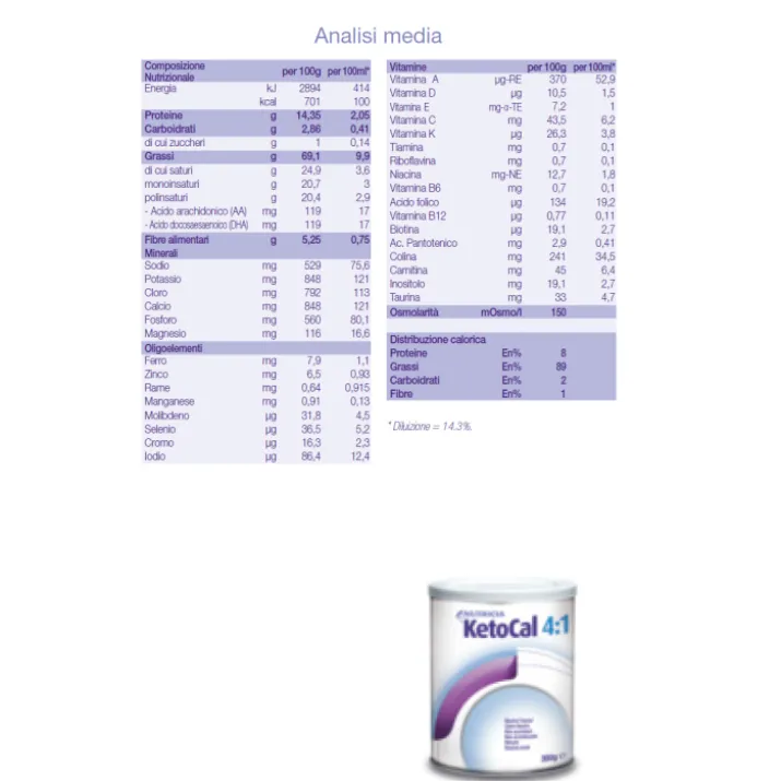 KetoCal 4:1 Gusto Neutro Nutricia 300g