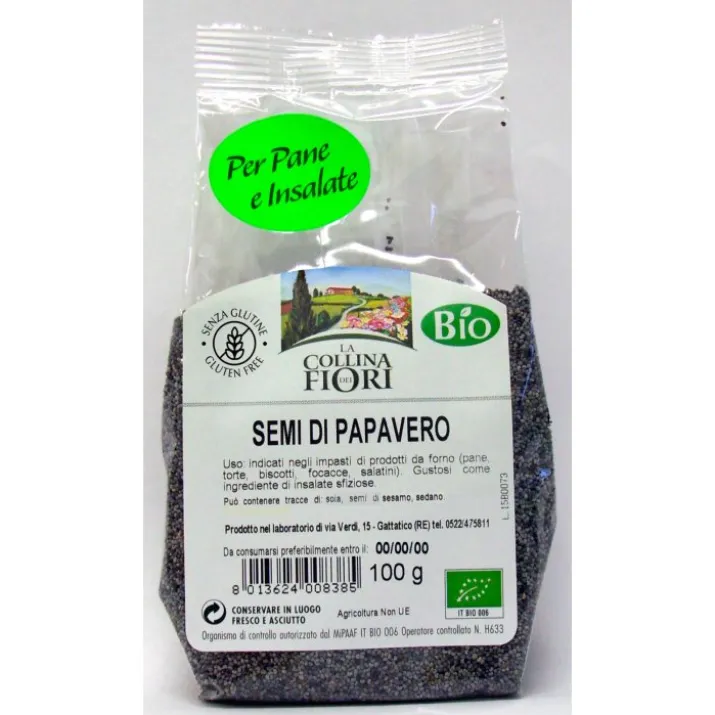 La Collina Dei Fiori Semi Di Papavero Biologico Senza Glutine 100g