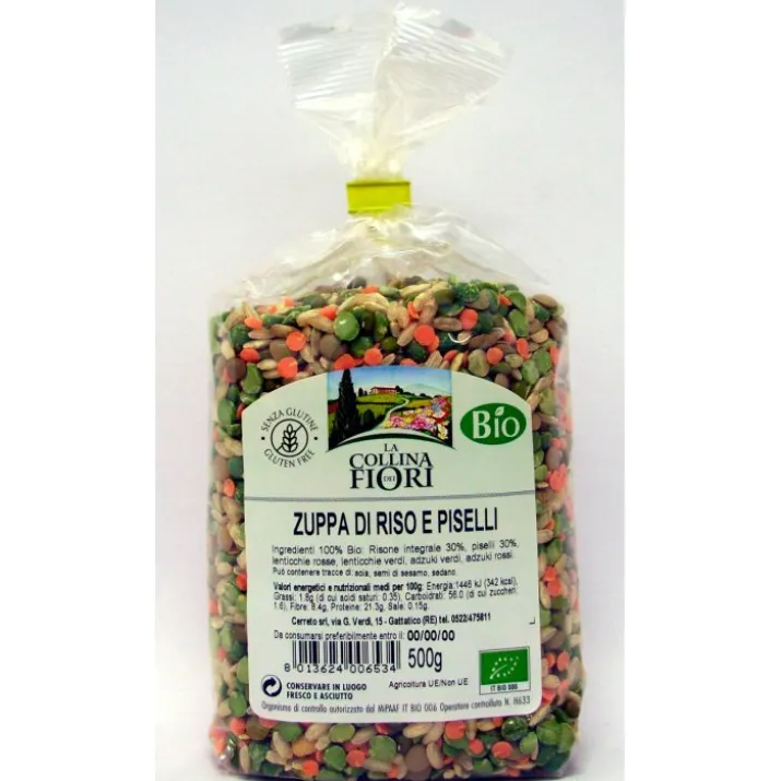 La Collina Dei Fiori Zuppa Riso E Piselli Biologico Senza Glutine 500g