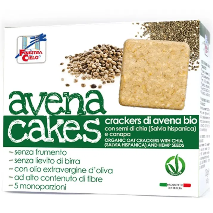 La Finestra Sul Cielo Avenacakes Crackers Avena Con Semi Di Chia E Canapa Bio 250g