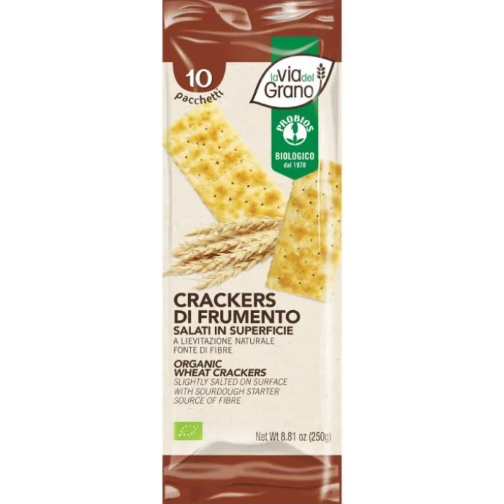 La Via Del Grano Crackers Di Frumento Salati In Superficie Probios 250g