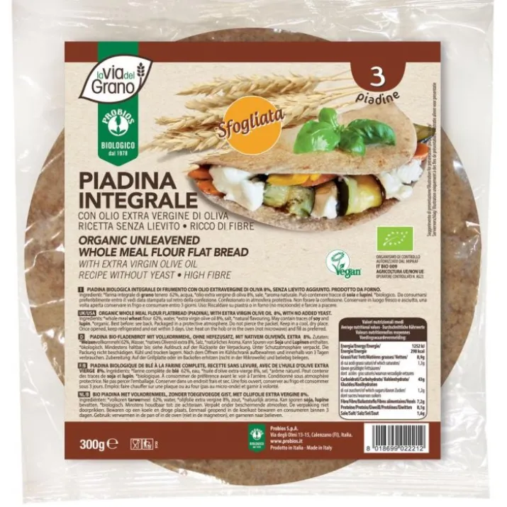 La Via Del Grano Piadina Integrale Probios 300g
