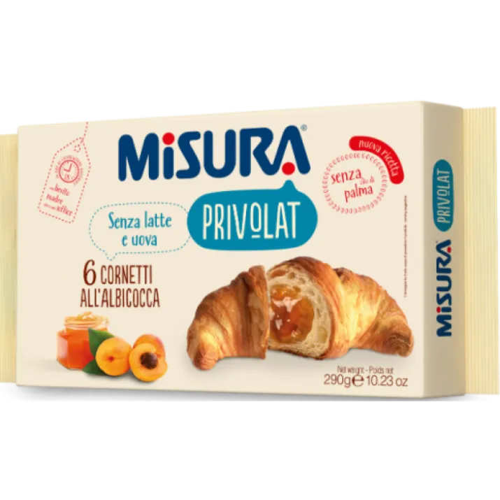 Misura Privolat Cornetti All Albicocca Senza Latte Senza Olio Di Palma 290g