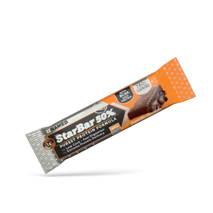 Named Sport Starbar 50% Protein Barretta Exquisite Chocolate 50g