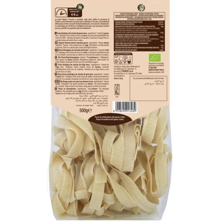 Natura Toscana Pappardelle Di Semola Di Grano Duro Probios 500g