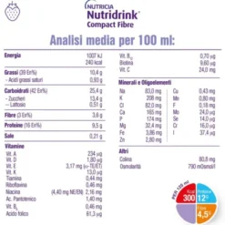 Nutridrink Compact Fibre Fragola Nutricia 4x125ml