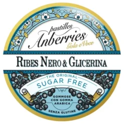 Pastiglie Gola Senza Zucchero Ribes Nero & Glicerina Anberries 55 g