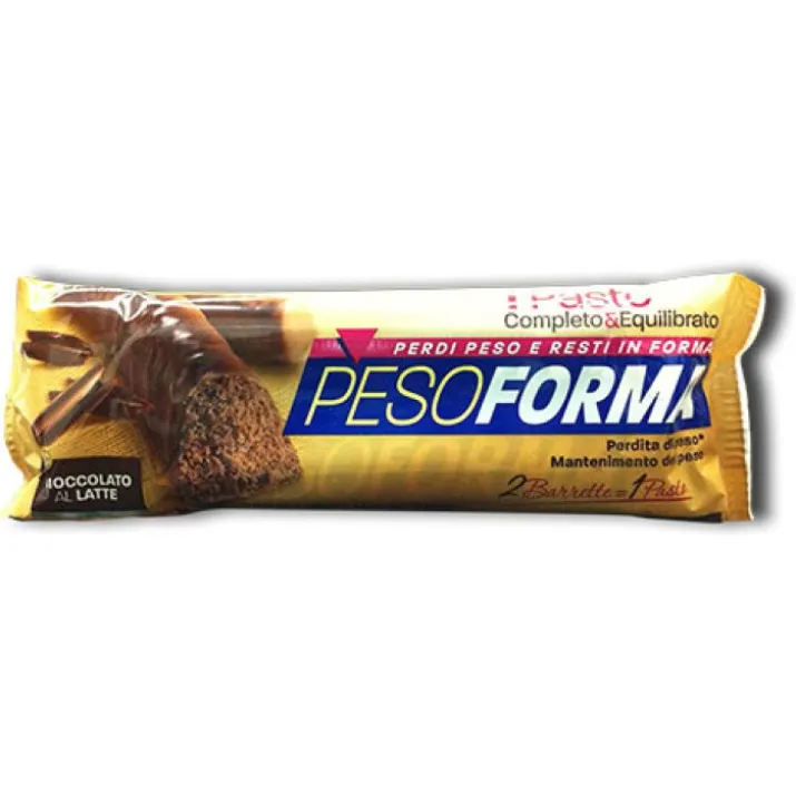 Pesoforma Barrette Monoporzione Cioccolato Al Latte 1 Pasto 62g 2 Barrette