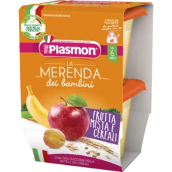 Plasmon La Merenda Dei Bambini Frutta Mista E Cereali 2x120g