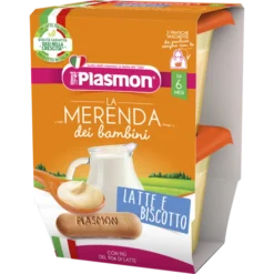 Plasmon La Merenda Latte E Biscotto 2x120g