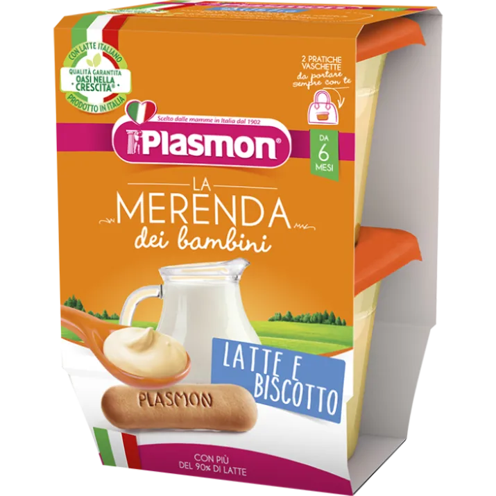 Plasmon La Merenda Latte E Biscotto 2x120g