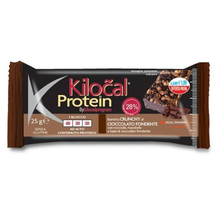 Protein Bar 28% Cioccolato Fondente Kilocal 25g