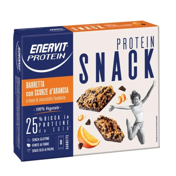 Protein Snack Barretta Scorze D'Arancia Enervit Protein 8 Barrette