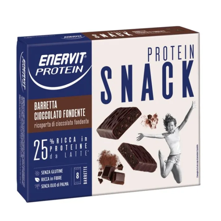Protein Snack Cioccolato Fondente Enervit Protein 8 Barrette