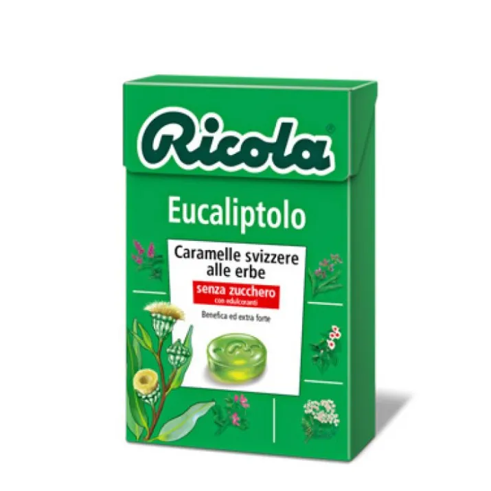 Ricola Eucaliptolo Senza Zucchero Caramelle Svizzere Alle Erbe 50g